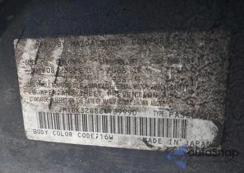 2008 Mazda Mazda3 I Touring Value z USA, uszkodzony, nr VIN JM1BK32G881109990